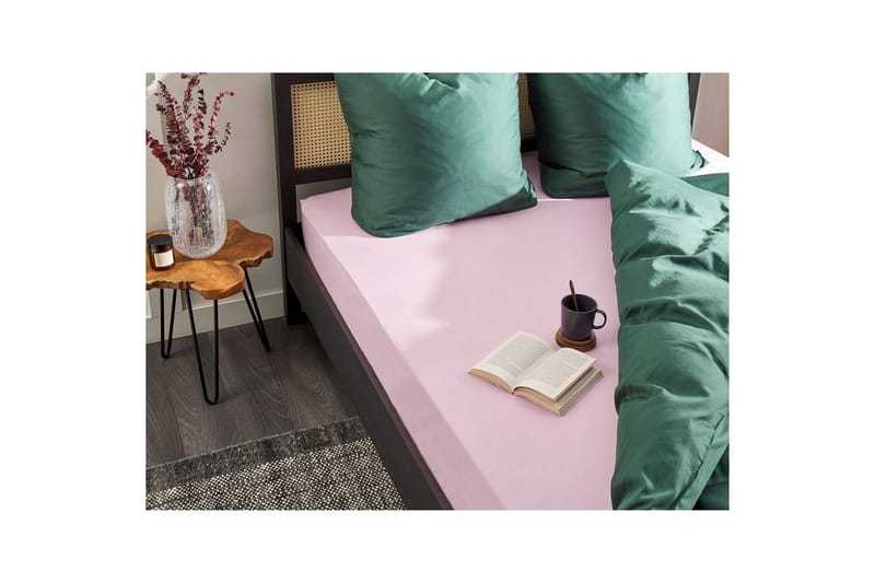 Pussilakana Janbu Pastellin vaaleanpunainen, 200x200 cm - Pastellin vaaleanpunainen, 200x200 cm - Kodintekstiilit & matot - Vuodevaatteet - Lakana - Joustolakana