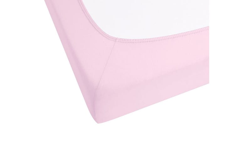 Pussilakana Janbu Pastellin vaaleanpunainen, 200x200 cm - Pastellin vaaleanpunainen, 200x200 cm - Kodintekstiilit & matot - Vuodevaatteet - Lakana - Joustolakana