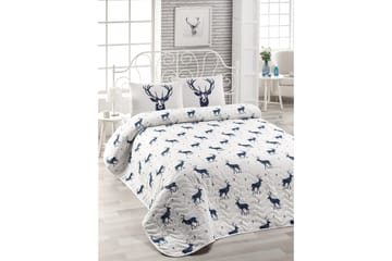 Päiväpeite EnLora Home Yhden 200x220+ tyynyliina - Tummansininen/Valkoinen - Kodintekstiilit & matot - Vuodevaatteet