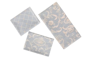 Päiväpeite Eponj Home Tupla 200x235+Lakana+2 tyynyliinaa - Sininen/Valkoinen - Kodintekstiilit & matot - Vuodevaatteet - Pussilakanasetti - Pussilakanasetti yhden hengen sänkyyn