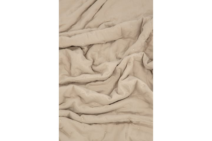 Päiväpeite Weasela 260x260 cm - Beige - Yhden hengen sängyn päiväpeitto - Parisängyn päiväpeitto - Vuodevaatteet