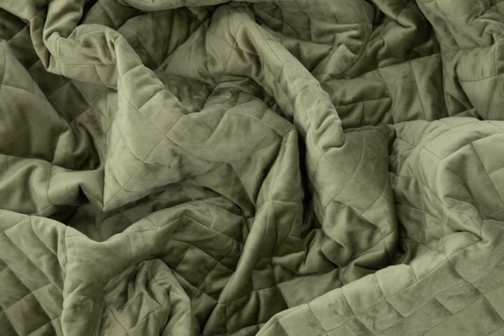 Päiväpeite Ardrossan 260x260 cm - Vihreä - Yhden hengen sängyn päiväpeitto - Parisängyn päiväpeitto - Vuodevaatteet