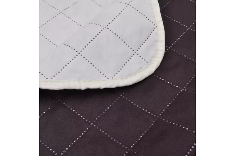 Kaksipuolinen Tikattu Päiväpeite Beige/Ruskea 230 x 260 cm - Beige - Kodintekstiilit & matot - Vuodevaatteet - Päiväpeitto
 - Parisängyn päiväpeitto