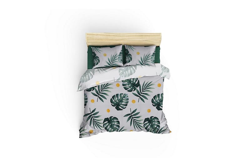 Päiväpeite EnLora Home 200x235 cm - Valkoinen/Vihreä/Keltainen - Kodintekstiilit & matot - Vuodevaatteet - Päiväpeitto - Parisängyn päiväpeitto