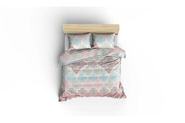 Päiväpeite Eponj Home Tupla 200x235+Lakana+2 tyynyliinaa - Valk/Turkoosi/Vihreä/Beige - Kodintekstiilit & matot - Vuodevaatteet - Päiväpeitto - Parisängyn päiväpeitto