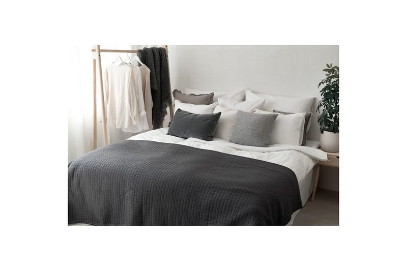 Sängynpeite 150 x 250 cm Harmaa - Harmaa - Kodintekstiilit & matot - Vuodevaatteet - Päiväpeitto
 - Yhden hengen sängyn päiväpeitto