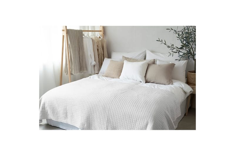 Sängynpeite 150 x 250 cm Valkoinen - Valkoinen - Kodintekstiilit & matot - Vuodevaatteet - Päiväpeitto
 - Yhden hengen sängyn päiväpeitto