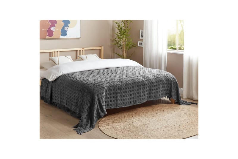 Sängynpeite Bere Harmaa, 220x240 cm - Harmaa, 220x240 cm - Kodintekstiilit & matot - Vuodevaatteet - Päiväpeitto
 - Yhden hengen sängyn päiväpeitto