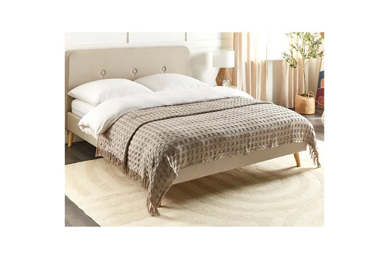 Sängynpeite Bere Taupe, 200x220 cm - Taupe, 200x220 cm - Kodintekstiilit & matot - Vuodevaatteet - Päiväpeitto - Yhden hengen sängyn päiväpeitto