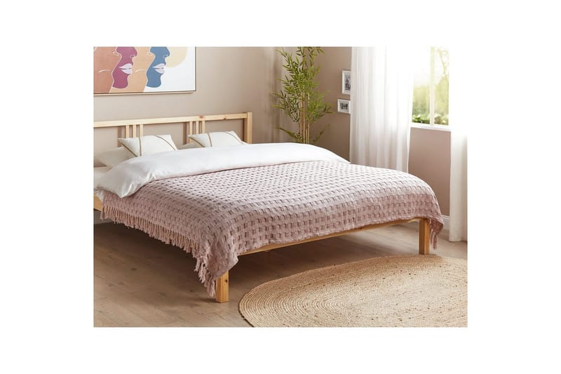 Sängynpeite Bere Vaaleanpunainen, 150x200 cm - Vaaleanpunainen, 150x200 cm - Kodintekstiilit & matot - Vuodevaatteet - Päiväpeitto - Yhden hengen sängyn päiväpeitto