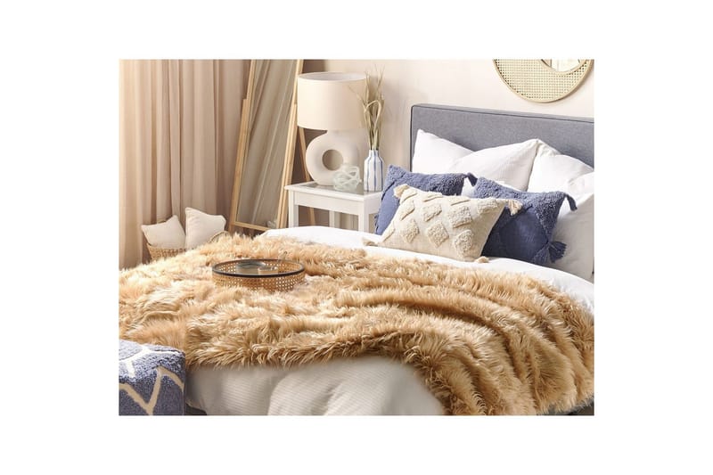 Sängynpeite Delice Vaaleanruskea - Vaaleanruskea - Kodintekstiilit & matot - Vuodevaatteet - Päiväpeitto - Yhden hengen sängyn päiväpeitto