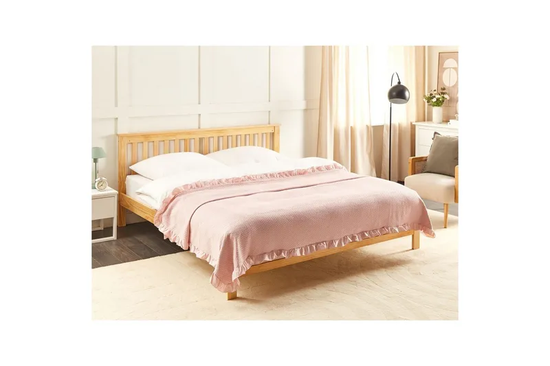 Sängynpeite Hatton Vaaleanpunainen, 200x220 cm - Vaaleanpunainen, 200x220 cm - Kodintekstiilit & matot - Vuodevaatteet - Päiväpeitto - Yhden hengen sängyn päiväpeitto