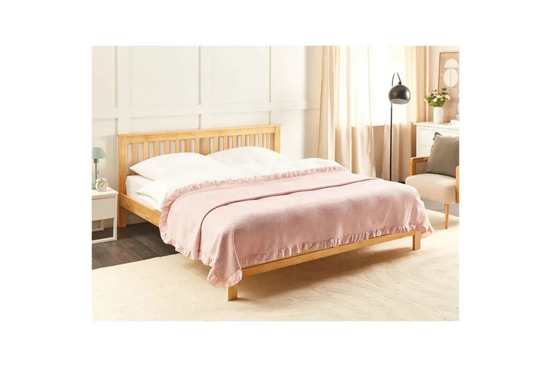 Sängynpeite Hatton Vaaleanpunainen, 220x240 cm - Vaaleanpunainen, 220x240 cm - Kodintekstiilit & matot - Vuodevaatteet - Päiväpeitto - Yhden hengen sängyn päiväpeitto