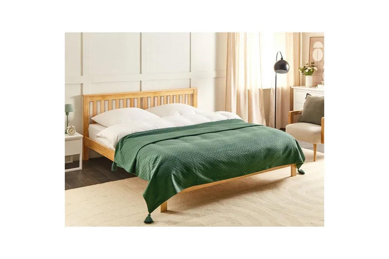 Sängynpeite Lindula Vihreä, 200x220 cm - Vihreä, 200x220 cm - Kodintekstiilit & matot - Vuodevaatteet - Päiväpeitto - Yhden hengen sängyn päiväpeitto