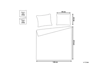Sängynpeite Rayen tyynyillä 140x210 cm - 140x210 cm - Kodintekstiilit & matot - Vuodevaatteet - Päiväpeitto - Yhden hengen sängyn päiväpeitto