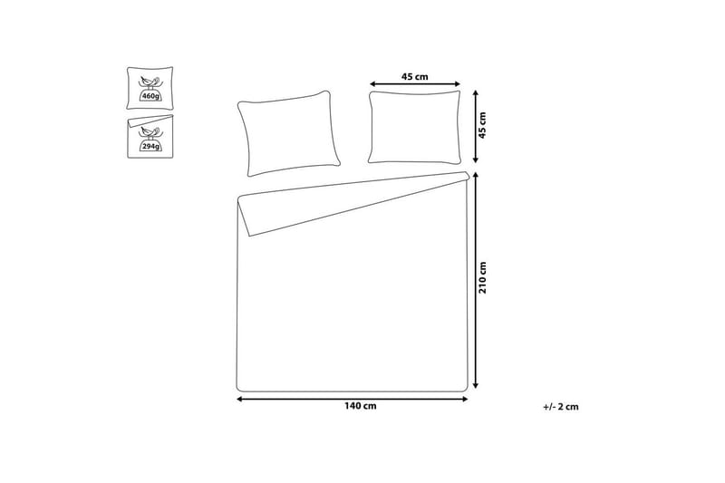 Sängynpeite Rayen tyynyillä 140x210 cm - 140x210 cm - Kodintekstiilit & matot - Vuodevaatteet - Päiväpeitto - Yhden hengen sängyn päiväpeitto
