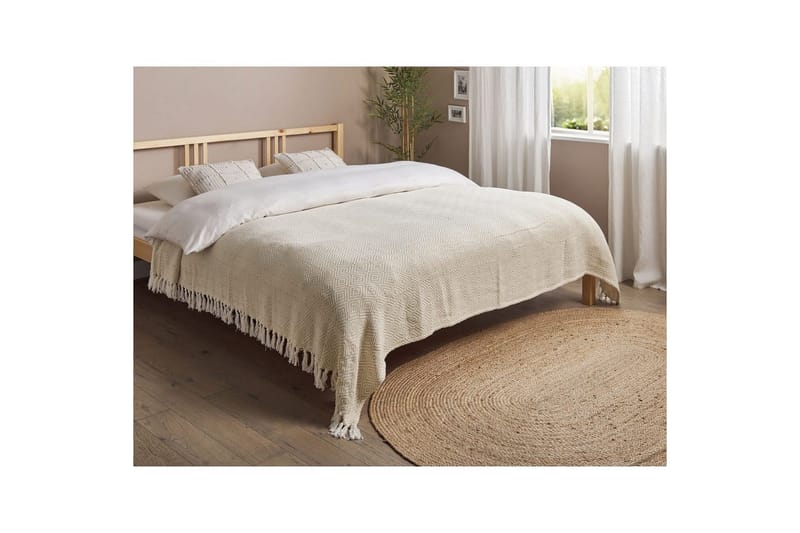 Sängynpeite Toutli Vaalea beige, 200x220 cm - Vaalea beige, 200x220 cm - Kodintekstiilit & matot - Vuodevaatteet - Päiväpeitto - Yhden hengen sängyn päiväpeitto