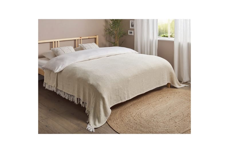 Sängynpeite Toutli Vaalea beige, 220x240 cm - Vaalea beige, 220x240 cm - Kodintekstiilit & matot - Vuodevaatteet - Päiväpeitto
 - Yhden hengen sängyn päiväpeitto
