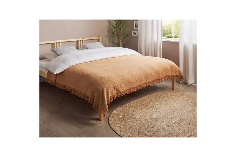 Sängynpeite Yerbent Ruskea, 150x200 cm - Ruskea, 150x200 cm - Kodintekstiilit & matot - Vuodevaatteet - Päiväpeitto
 - Yhden hengen sängyn päiväpeitto