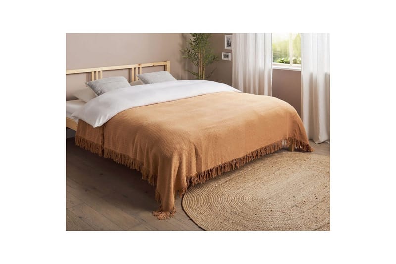 Sängynpeite Yerbent Ruskea, 200x220 cm - Ruskea, 200x220 cm - Kodintekstiilit & matot - Vuodevaatteet - Päiväpeitto - Yhden hengen sängyn päiväpeitto