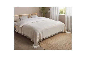 Sängynpeite Yerbent Valkoinen, 220x240 cm - Valkoinen, 220x240 cm - Kodintekstiilit & matot - Vuodevaatteet - Päiväpeitto - Yhden hengen sängyn päiväpeitto