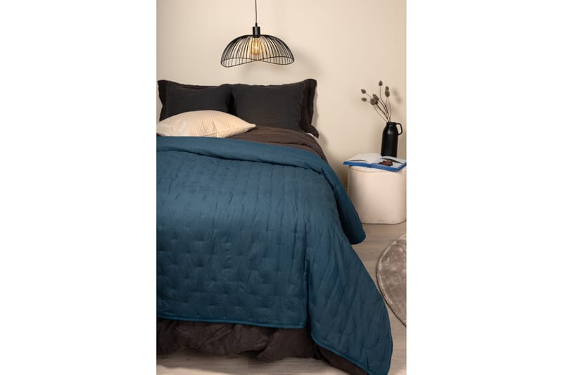 Päiväpeite Sally 260x260 cm - Sininen - Kodintekstiilit & matot - Vuodevaatteet - Päiväpeitto
 - Yhden hengen sängyn päiväpeitto