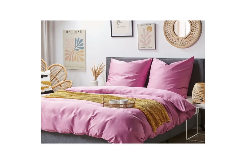 Pussilakanasetti Harmonridge Vaaleanpunainen, 240x220 cm - Vaaleanpunainen, 240x220 cm - Kodintekstiilit & matot - Vuodevaatteet - Peitto
 - Tuplapeitto