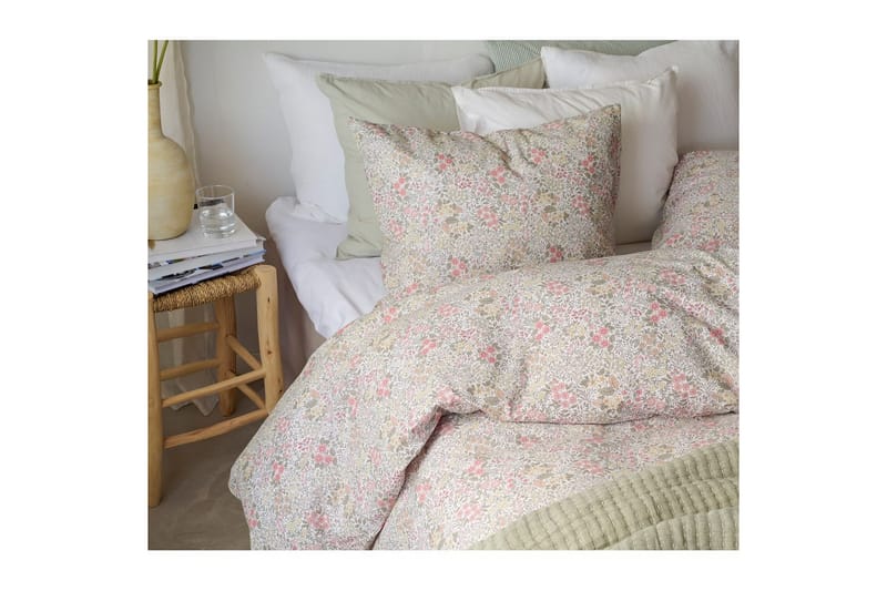 Pussilakanasetti Yhden hengen sänky 2-osainen Floret Hiekka - Ruskea - Kodintekstiilit & matot - Vuodevaatteet - Peitto
 - Tuplapeitto