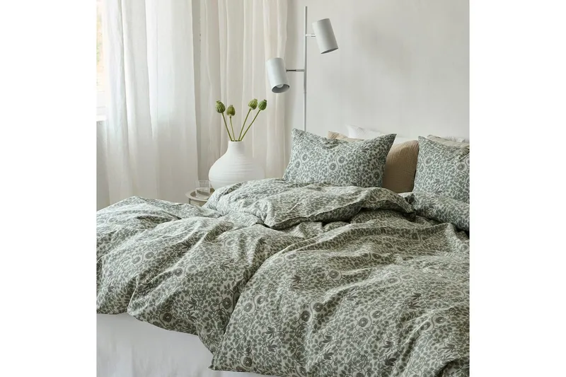 Pussilakanasetti Yhden hengen sänkyyn 2-osainen Botanique - Vihreä - Kodintekstiilit & matot - Vuodevaatteet - Peitto
 - Tuplapeitto
