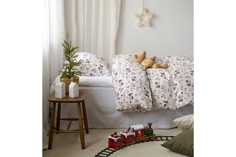 Pussilakanasetti Yhden hengen sänkyyn 2-osainen Fingal Joulu Valkoinen - Valkoinen - Kodintekstiilit & matot - Vuodevaatteet - Peitto
 - Tuplapeitto