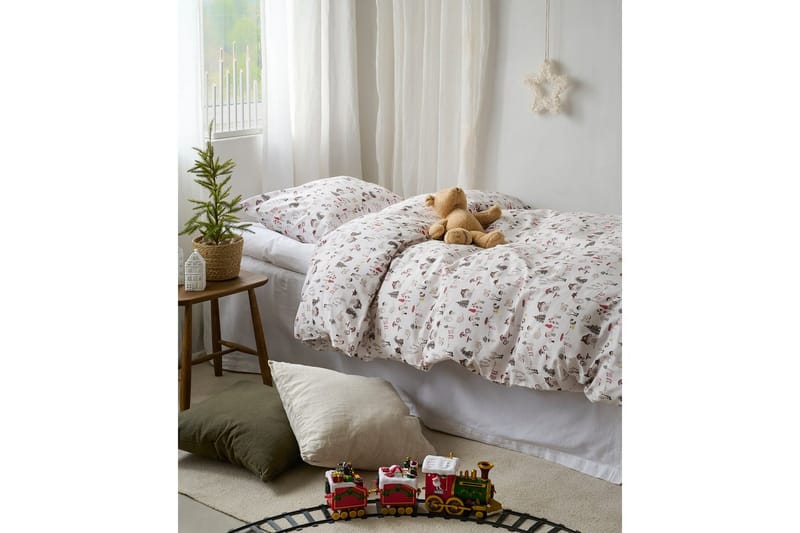Pussilakanasetti Yhden hengen sänkyyn 2-osainen Fingal Joulu Valkoinen - Valkoinen - Kodintekstiilit & matot - Vuodevaatteet - Peitto
 - Tuplapeitto