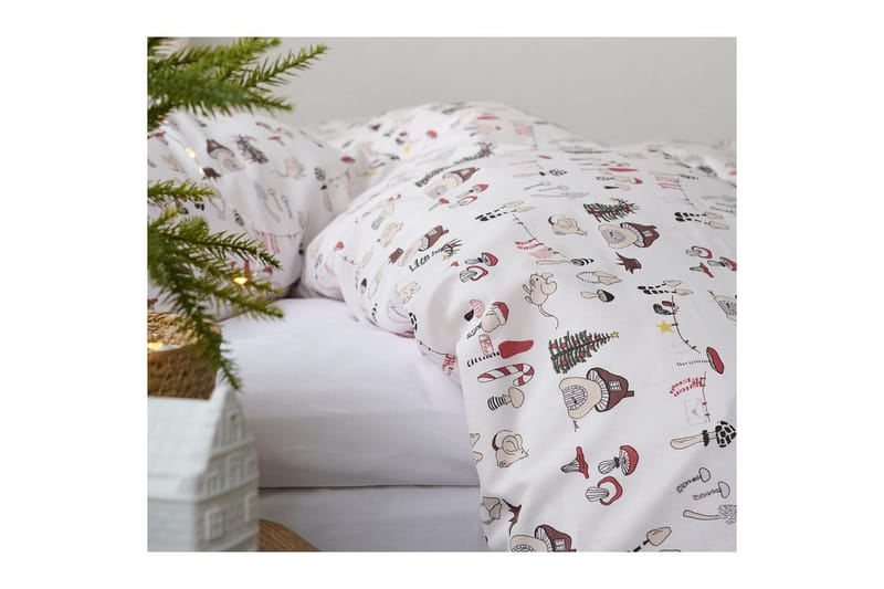 Pussilakanasetti Yhden hengen sänkyyn 2-osainen Fingal Joulu Valkoinen - Valkoinen - Kodintekstiilit & matot - Vuodevaatteet - Peitto
 - Tuplapeitto