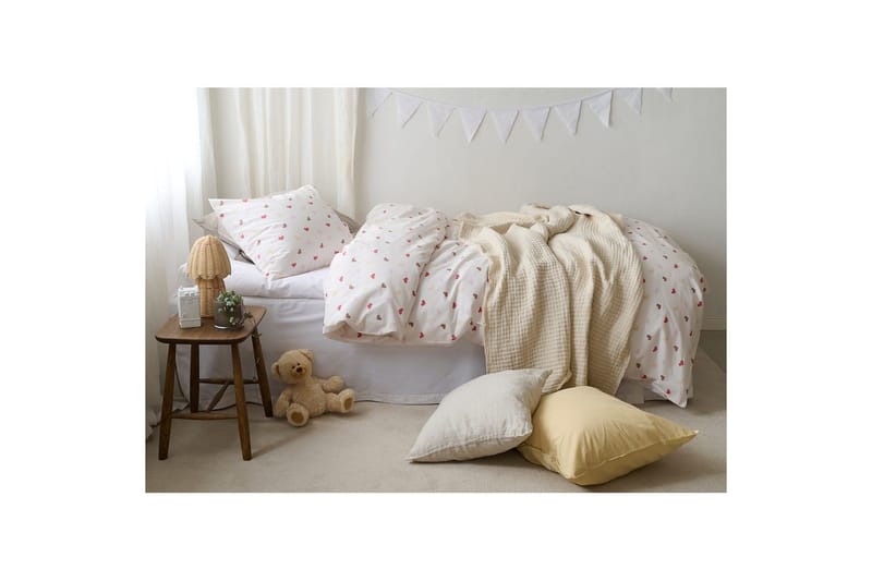 Pussilakanasetti Yhden hengen sänkyyn 2-osainen Hjärtrud - Beige - Kodintekstiilit & matot - Vuodevaatteet - Peitto
 - Tuplapeitto