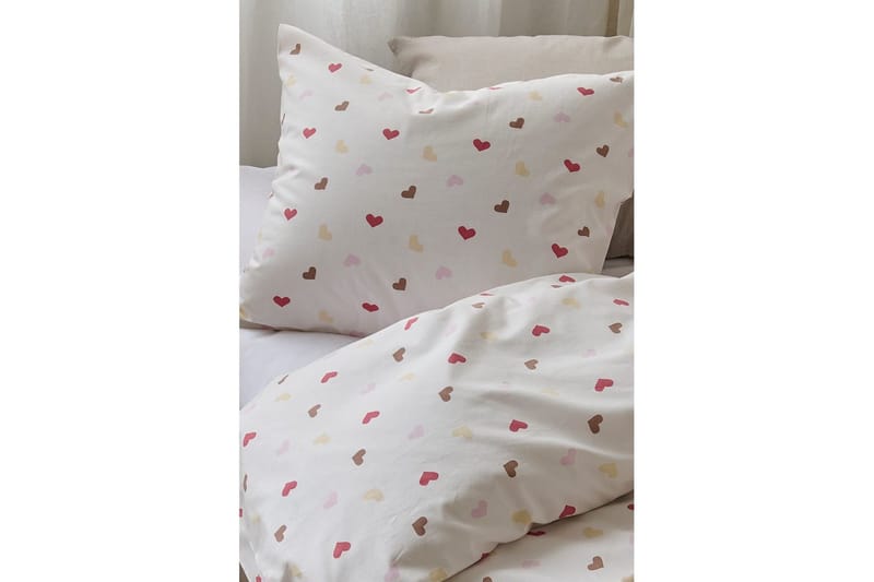 Pussilakanasetti Yhden hengen sänkyyn 2-osainen Hjärtrud - Beige - Kodintekstiilit & matot - Vuodevaatteet - Peitto
 - Tuplapeitto