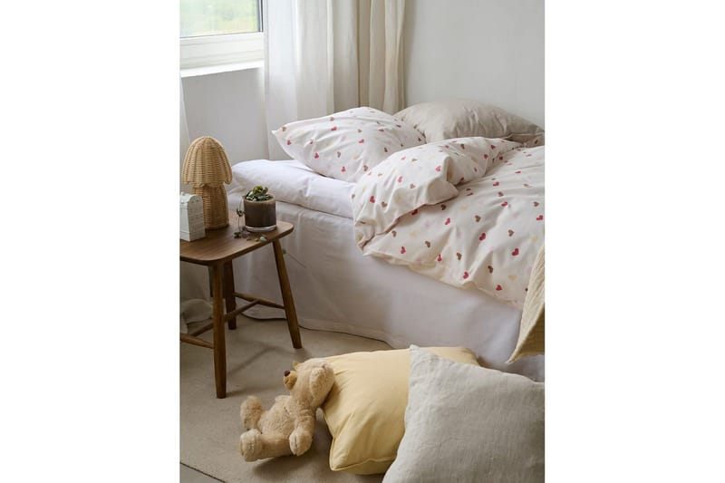 Pussilakanasetti Yhden hengen sänkyyn 2-osainen Hjärtrud - Beige - Kodintekstiilit & matot - Vuodevaatteet - Pussilakanasetti - Pussilakanasetti yhden hengen sänkyyn