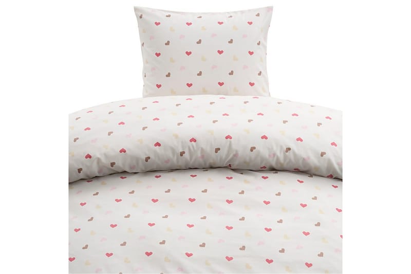 Pussilakanasetti Yhden hengen sänkyyn 2-osainen Hjärtrud - Beige - Kodintekstiilit & matot - Vuodevaatteet - Peitto
 - Tuplapeitto