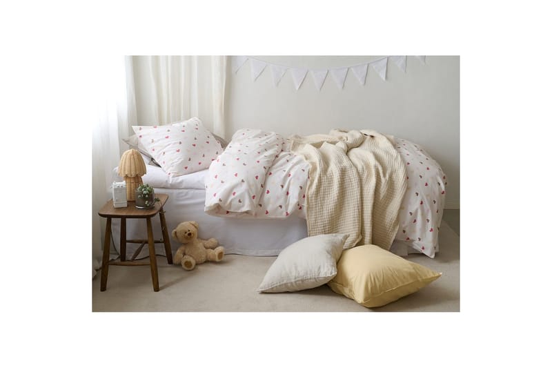 Pussilakanasetti Yhden hengen sänkyyn 2-osainen Hjärtrud - Beige - Kodintekstiilit & matot - Vuodevaatteet - Peitto
 - Tuplapeitto