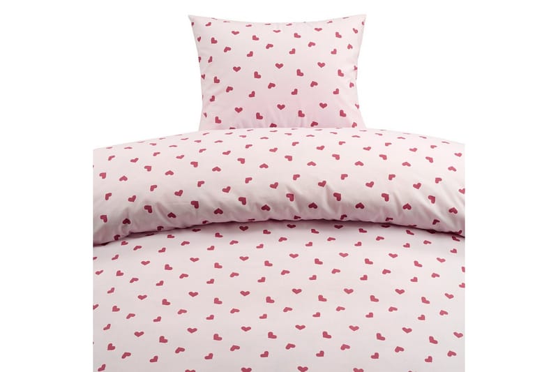 Pussilakanasetti Yhden hengen sänkyyn 2-osainen Hjärtrud - Vaaleanpunainen - Kodintekstiilit & matot - Vuodevaatteet - Peitto
 - Tuplapeitto