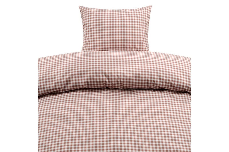 Pussilakanasetti Yhden hengen sänkyyn 2-osainen Märta Ruudullinen - Ruskea - Kodintekstiilit & matot - Vuodevaatteet - Pussilakanasetti - Pussilakanasetti yhden hengen sänkyyn