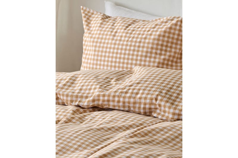 Pussilakanasetti yhden hengen sänkyyn 2-osainen Märta Ruutu - Keltainen - Kodintekstiilit & matot - Vuodevaatteet - Pussilakanasetti - Pussilakanasetti yhden hengen sänkyyn