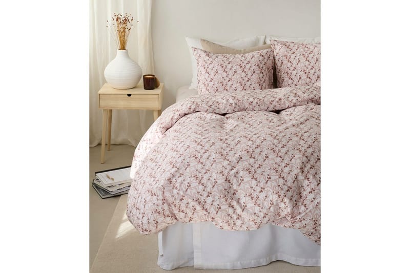 Pussilakanasetti Yhden hengen sänkyyn 2-osainen Tyrni Persikka - Ruskea - Kodintekstiilit & matot - Vuodevaatteet - Pussilakanasetti - Pussilakanasetti yhden hengen sänkyyn