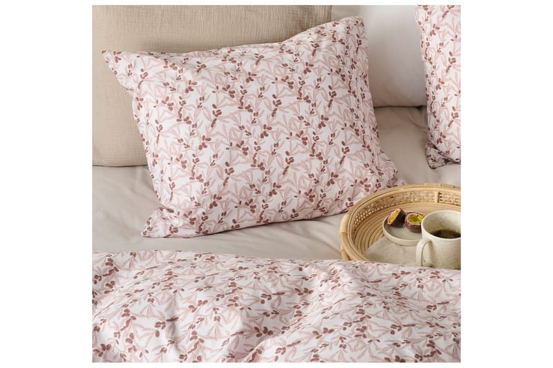 Pussilakanasetti Yhden hengen sänkyyn 2-osainen Tyrni Persikka - Ruskea - Kodintekstiilit & matot - Vuodevaatteet - Peitto
 - Tuplapeitto