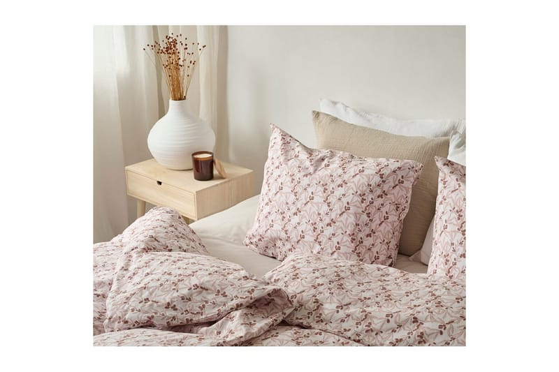 Pussilakanasetti Yhden hengen sänkyyn 2-osainen Tyrni Persikka - Ruskea - Kodintekstiilit & matot - Vuodevaatteet - Peitto
 - Tuplapeitto