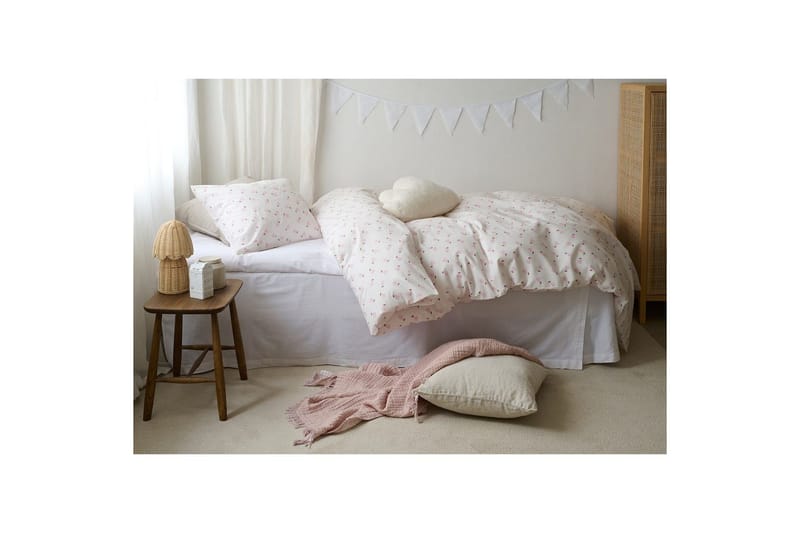 Pussilakanasetti Yhden hengen sänkyyn 2-osainen Päärynä Vaaleanpunainen - Vaaleanpunainen - Kodintekstiilit & matot - Vuodevaatteet - Pussilakanasetti - Pussilakanasetti yhden hengen sänkyyn