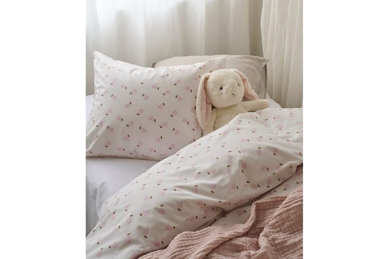Pussilakanasetti Yhden hengen sänkyyn 2-osainen Päärynä Vaaleanpunainen - Vaaleanpunainen - Kodintekstiilit & matot - Vuodevaatteet - Pussilakanasetti - Pussilakanasetti yhden hengen sänkyyn