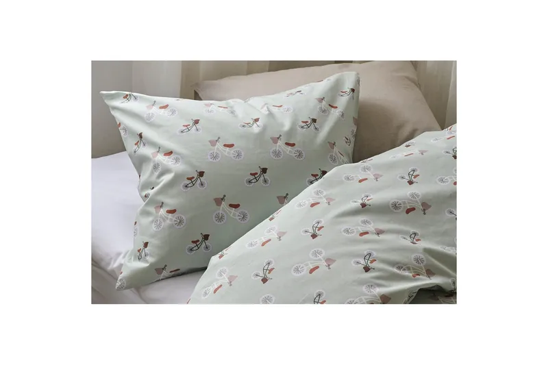 Pussilakanasetti Yhden hengen sänkyyn 2-osainen Plingeling Vihreä - Vihreä - Kodintekstiilit & matot - Vuodevaatteet - Pussilakanasetti - Pussilakanasetti yhden hengen sänkyyn