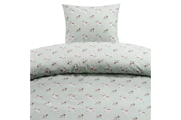 Pussilakanasetti Yhden hengen sänkyyn 2-osainen Plingeling Vihreä