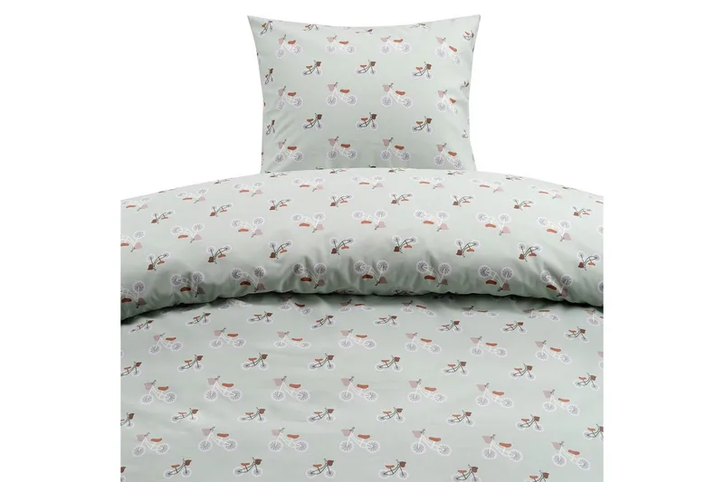 Pussilakanasetti Yhden hengen sänkyyn 2-osainen Plingeling Vihreä - Vihreä - Kodintekstiilit & matot - Vuodevaatteet - Peitto
 - Tuplapeitto