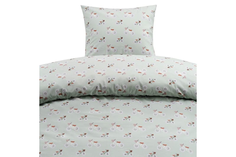 Pussilakanasetti Yhden hengen sänkyyn 2-osainen Plingeling Vihreä - Vihreä - Kodintekstiilit & matot - Vuodevaatteet - Peitto
 - Tuplapeitto