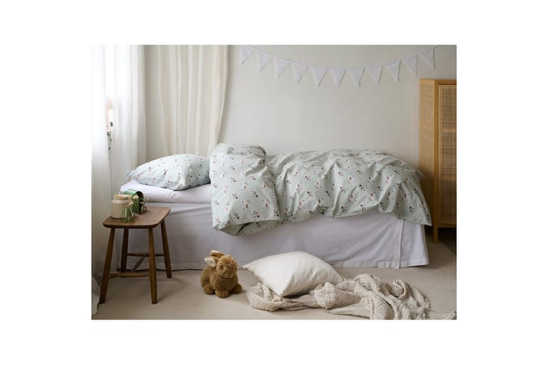 Pussilakanasetti Yhden hengen sänkyyn 2-osainen Plingeling Vihreä - Vihreä - Kodintekstiilit & matot - Vuodevaatteet - Peitto
 - Tuplapeitto